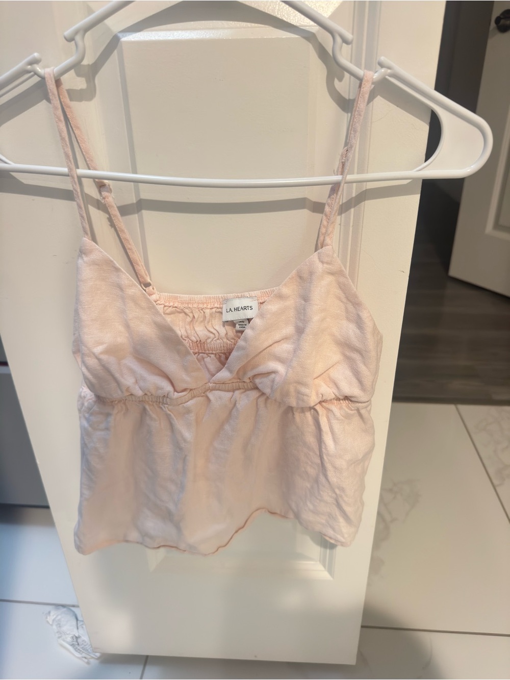 La Hearts Blush Pink Satin Cami